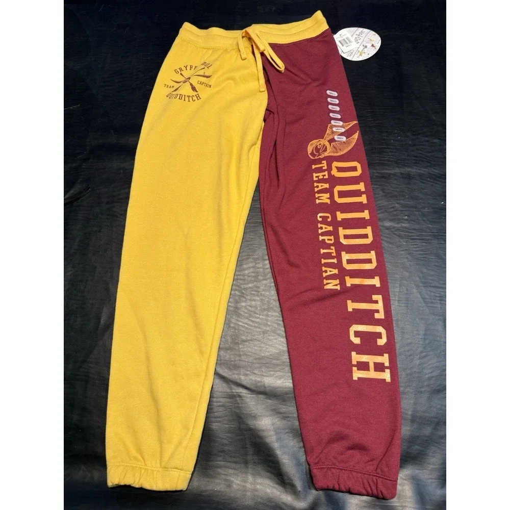 New Harry Potter Gryffindor Quidditch Jogger Pajama‎ Pants Kids Small Unisex